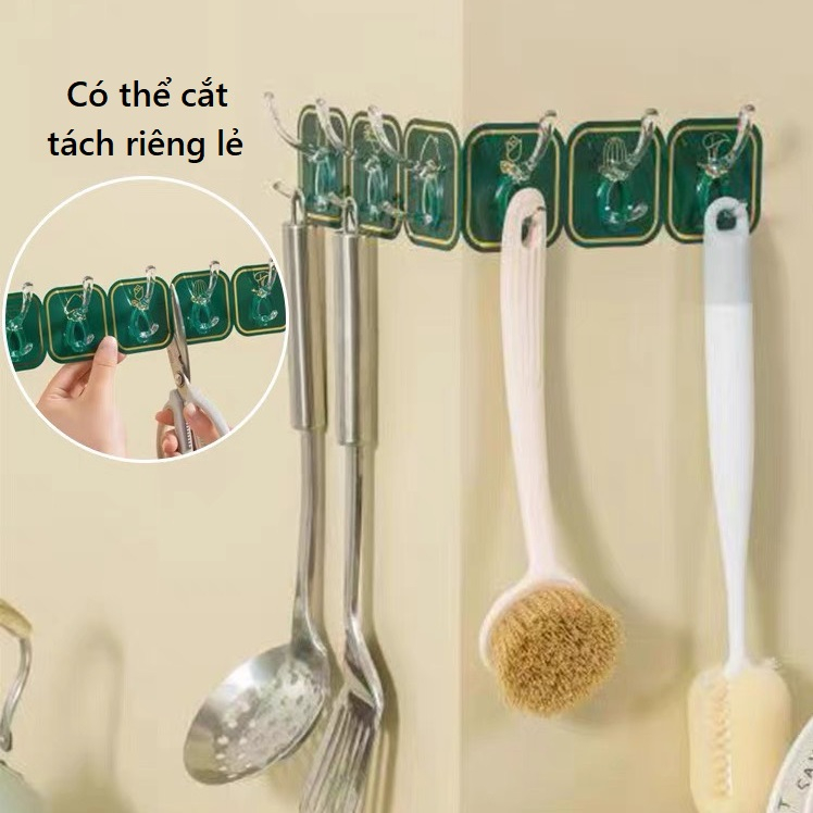 Thanh 6 Móc Dán Tường Siêu Dính Nhiều Màu ngẫu nhiên