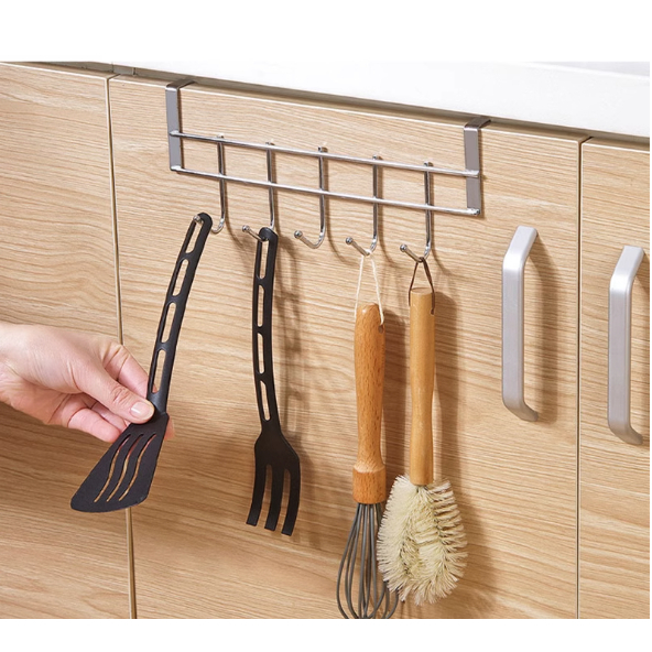 Móc Treo Đồ Sau Cửa Chiều Ngang Inox 5 Móc.