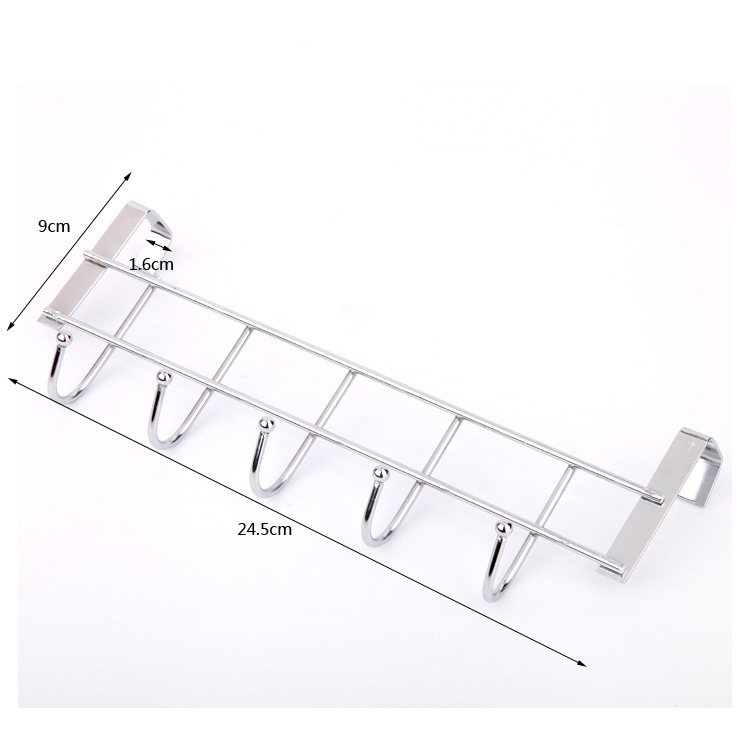 Móc Treo Đồ Sau Cửa Chiều Ngang Inox 5 Móc.