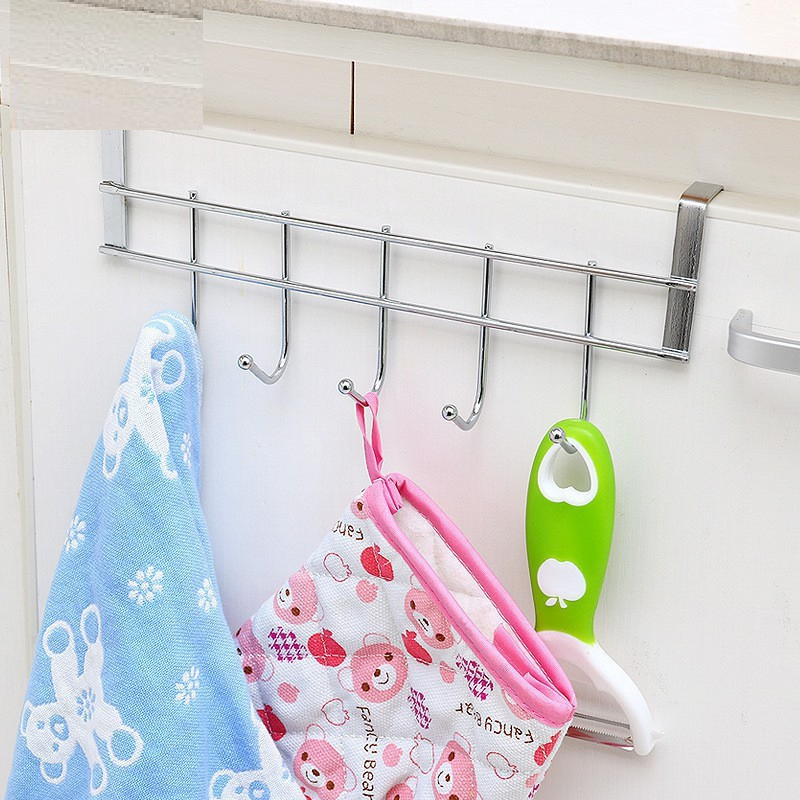 Móc Treo Đồ Sau Cửa Chiều Ngang Inox 5 Móc.
