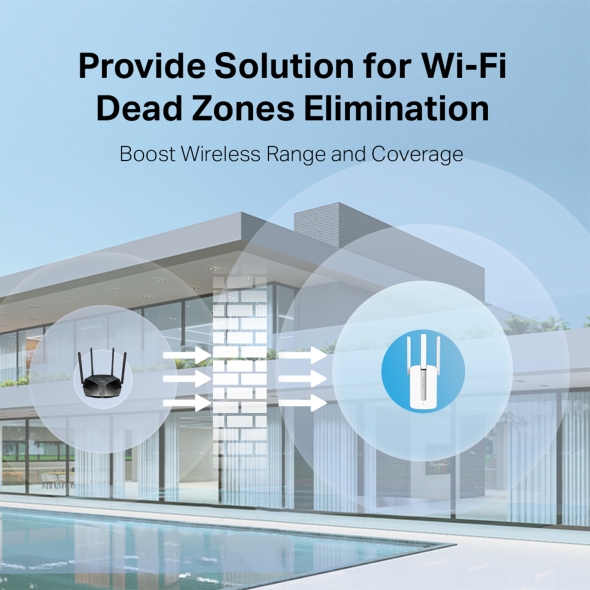 Cục Kích sóng wifi 3 râu Mercusys MW301RE 300mbps chính hãng