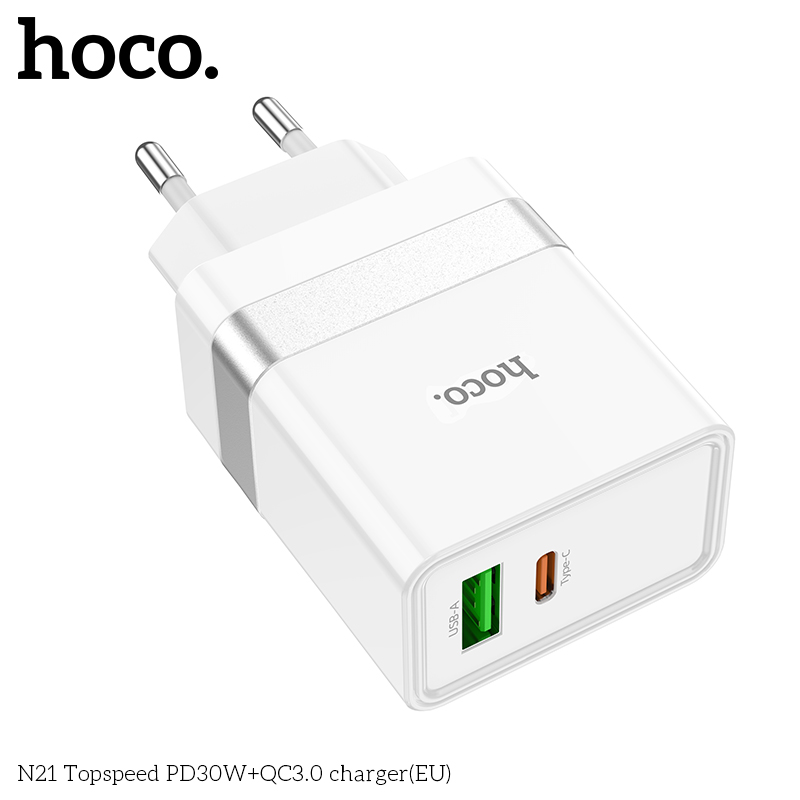 Cốc sạc TypeC Hoco N21 30w