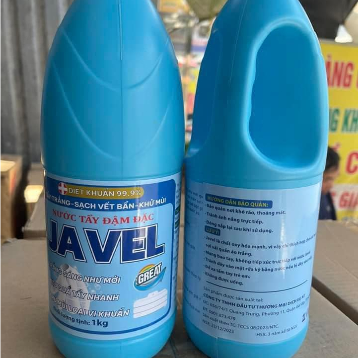 Nước tẩy quần áo Ja.vel chai 1kg