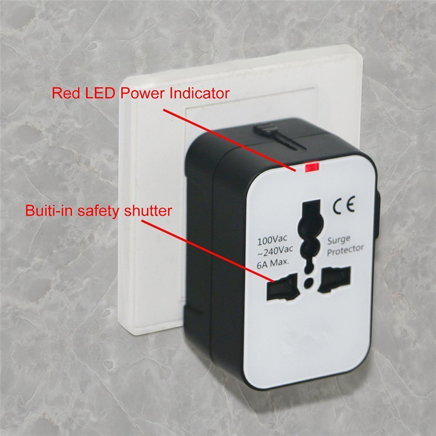 Ổ cắm chuyển đổi CF 071 quốc tế du lịch 2 cổng USB.