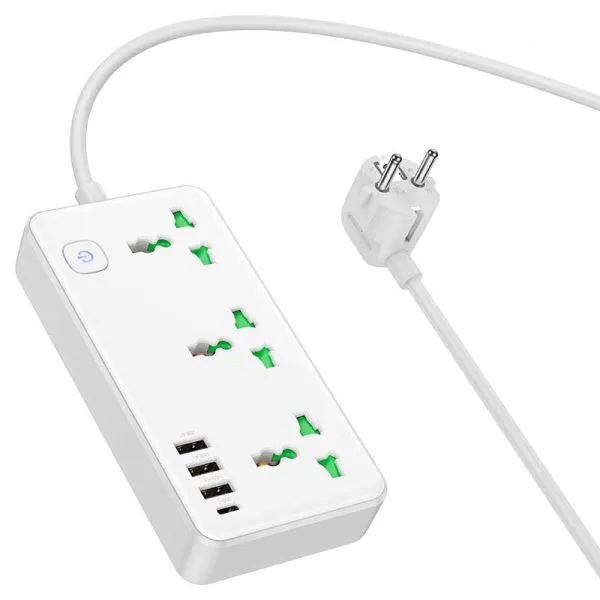 Ổ cắm đa năng Hoco AC7A (1C2A)