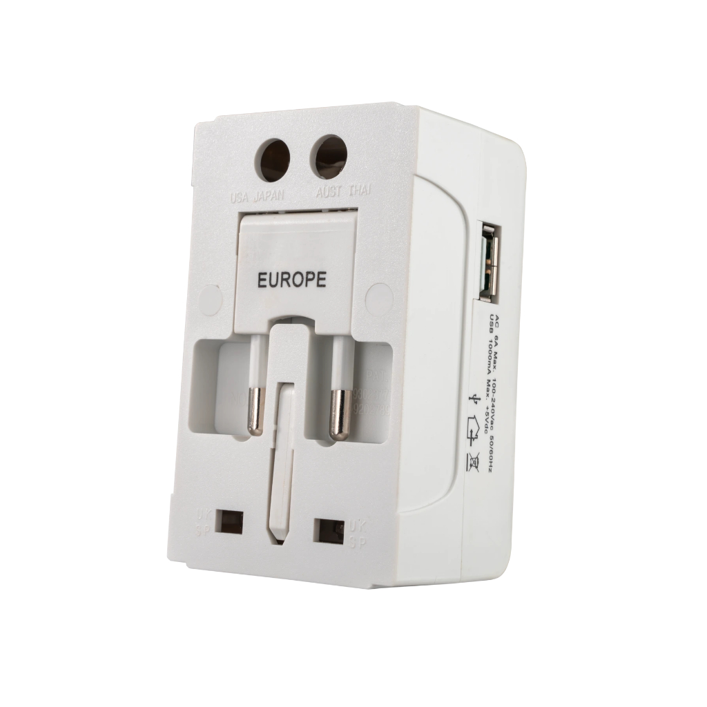 Ổ cắm du lịch Honeys Eco-TV1 chuyển nối cắm các loại