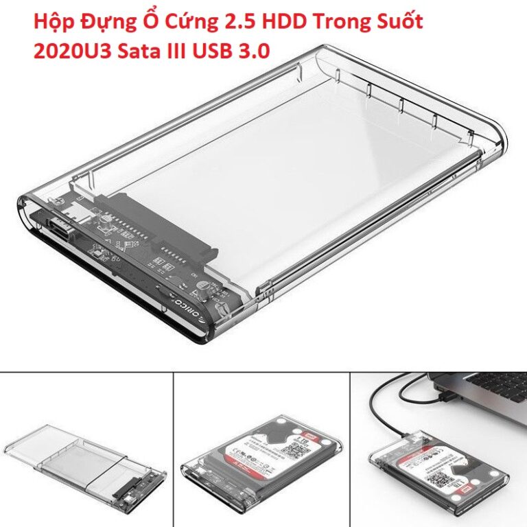 Hộp ổ cứng di động trong suốt 2.5 HĐ 2020U3 Sata III USB 3.0