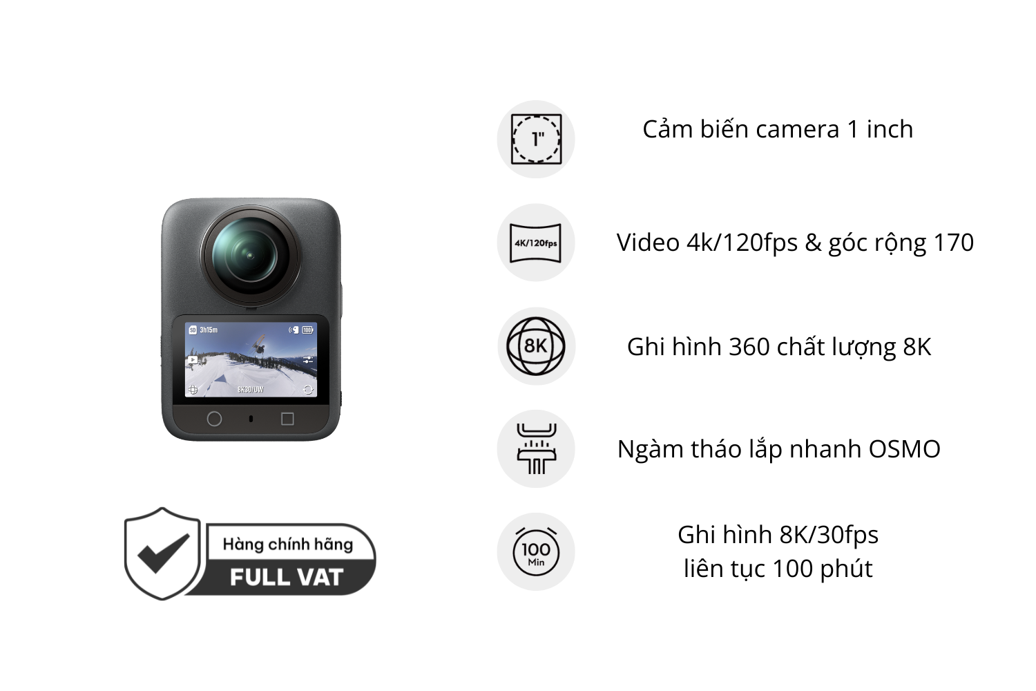 Camera hành động DJI Osmo 360 Standard combo