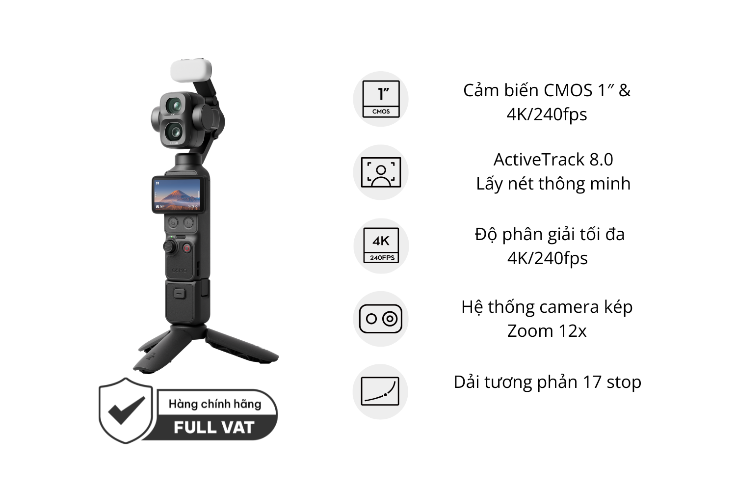 Camera hành động DJI OSMO Pocket 4P Vlog Combo