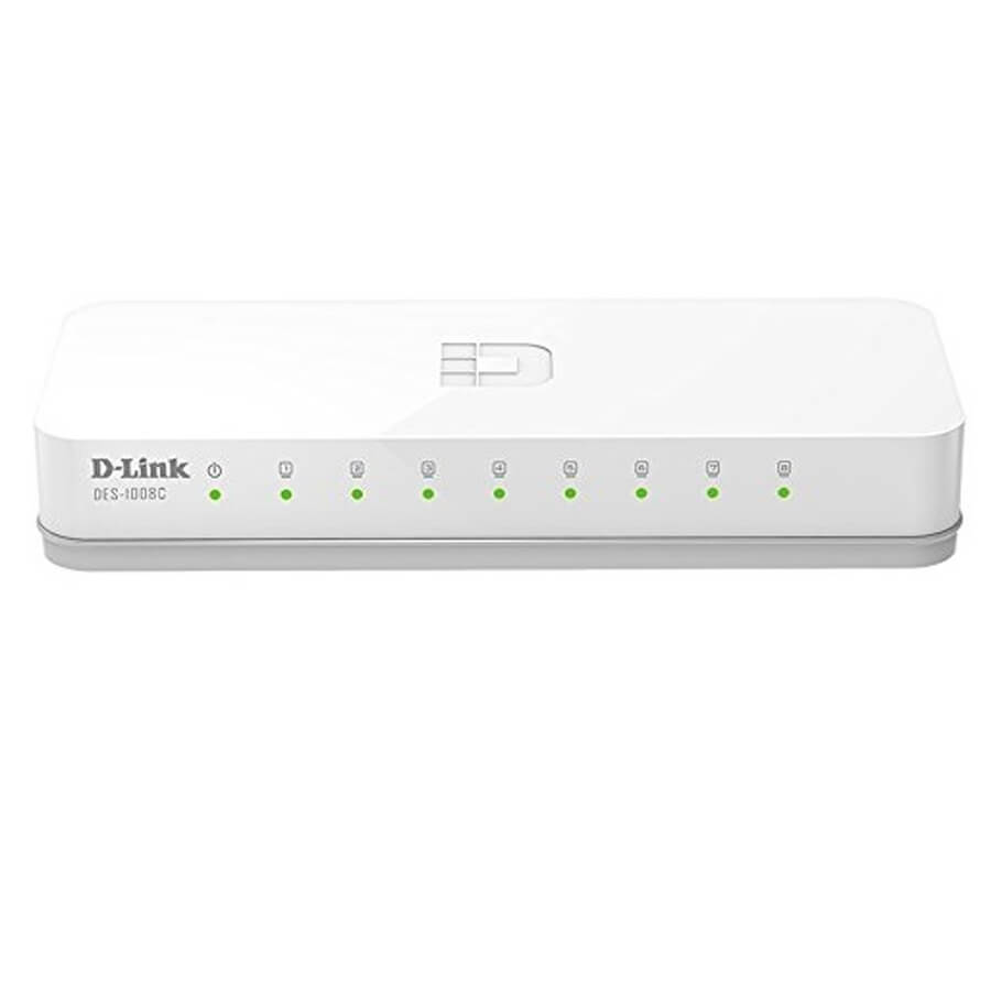 Cục Switch để bàn 8 cổng, vỏ nhựa Tốc độ 10/100Mbps DES-1008C
