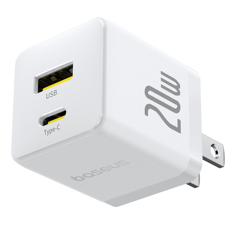 Cốc sạc 2 cổng Baseus Palm 20W 2 Cổng Sạc Nhanh PD & QC, Siêu Nhỏ Gọn