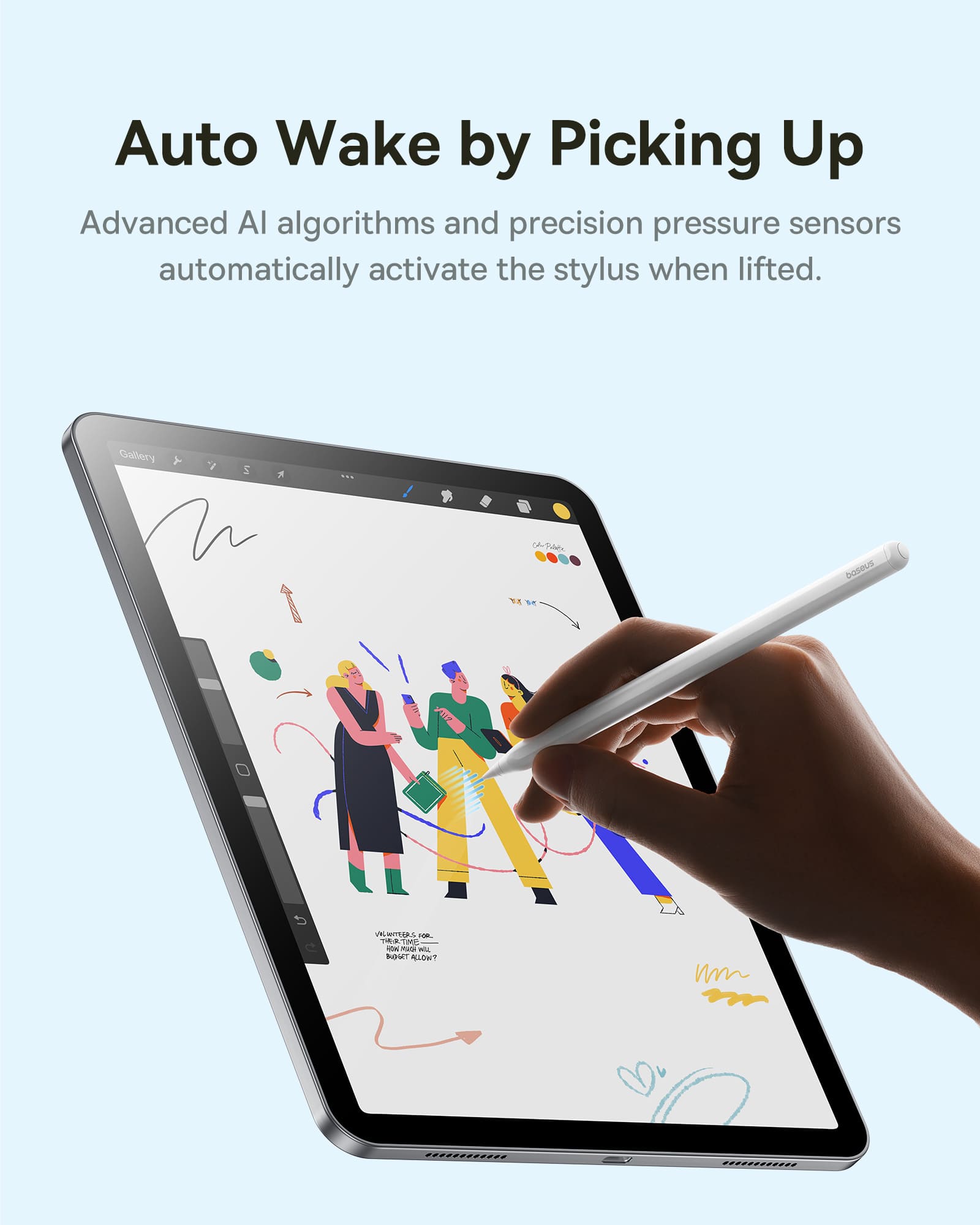 Bút Cảm Ứng Sạc Có Dây CN-Baseus Smooth Writing 3 Wired Charging Stylus Active - Tilt Sensitivity