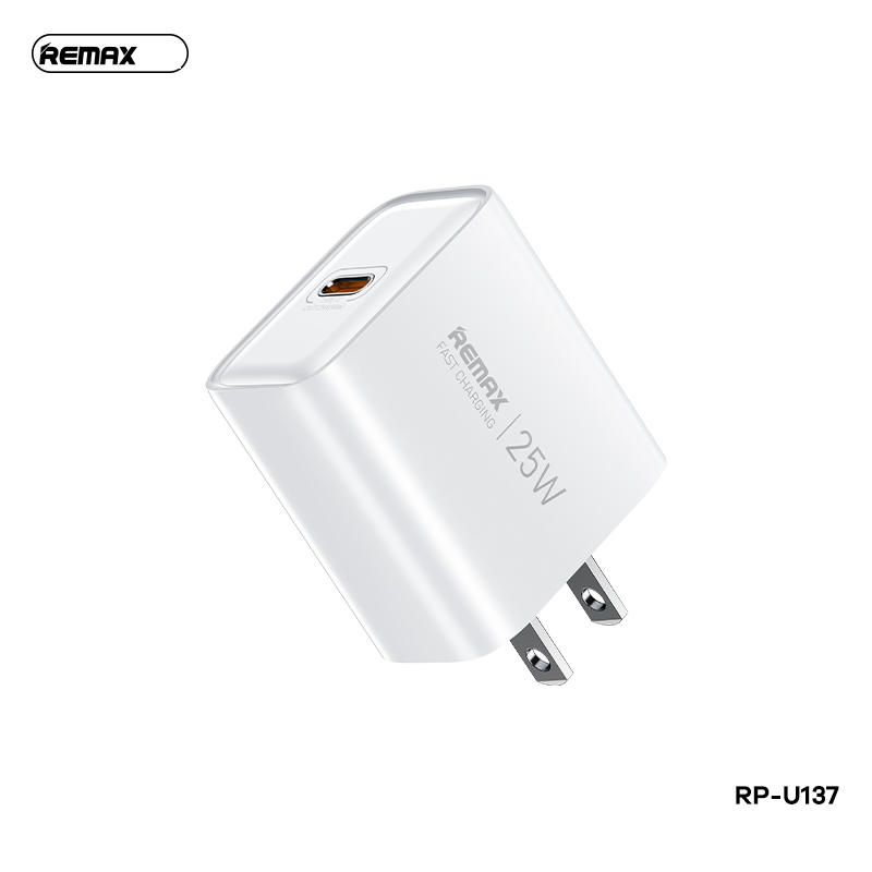 Cốc sạc TypeC 25W Remax RP-U137 US (chân dẹp)