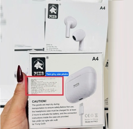 Tai nghe bluetooth Piko A4 chip louda