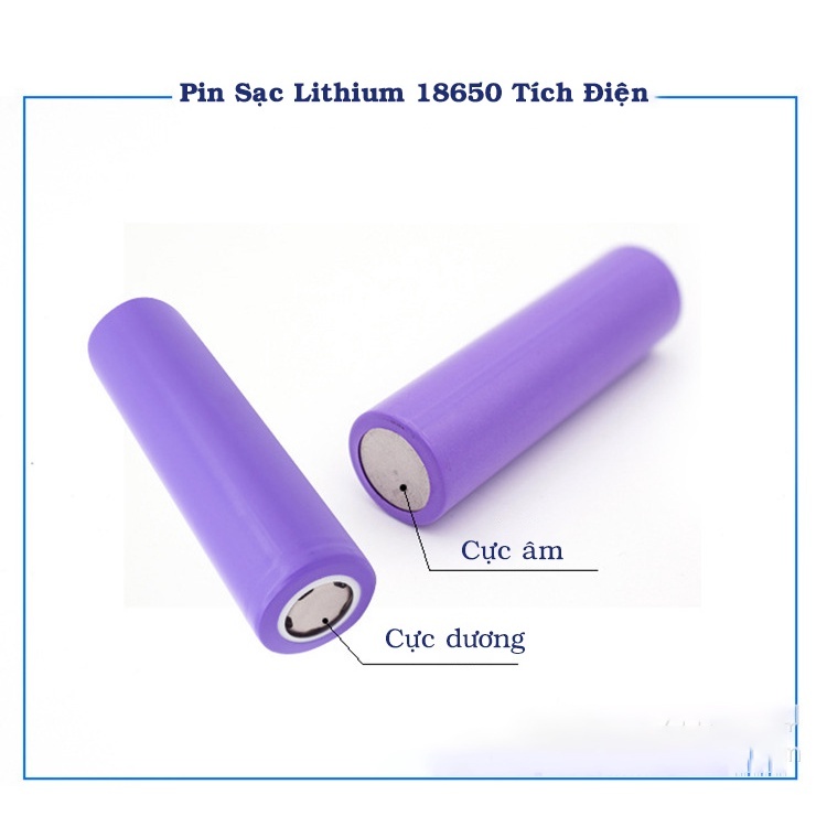 Pin 3,7V, 4v2 18650 Lớn (Đầu Bằng) thay sạc dự phòng, quạt, đèn, loa mini ...