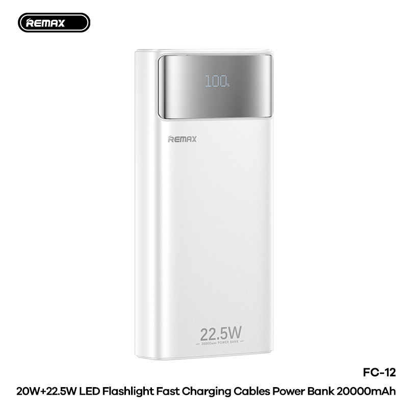 Sạc dự phòng Remax FC-12 20.000mah 22.5w đen
