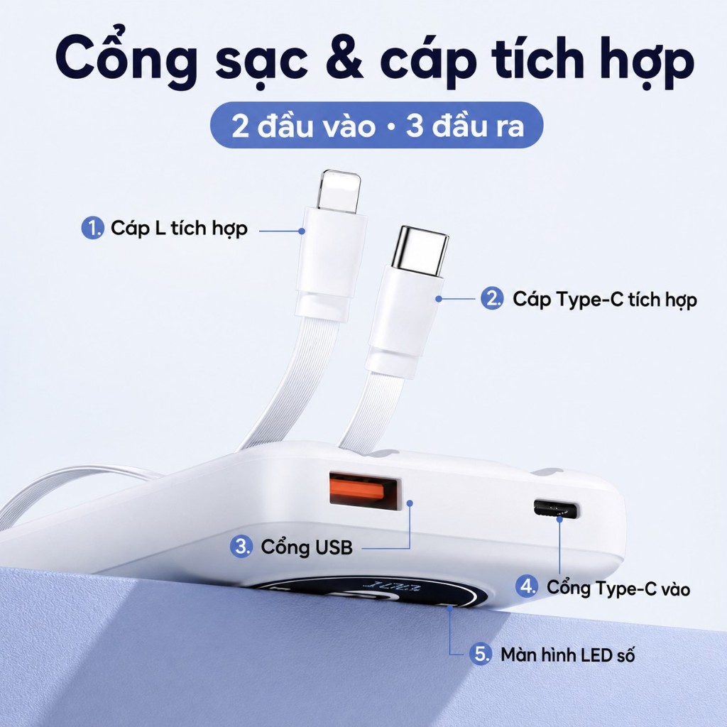 Sạc dự phòng Sạc Nhanh 22.5W Remax RPP-37 10.000mah