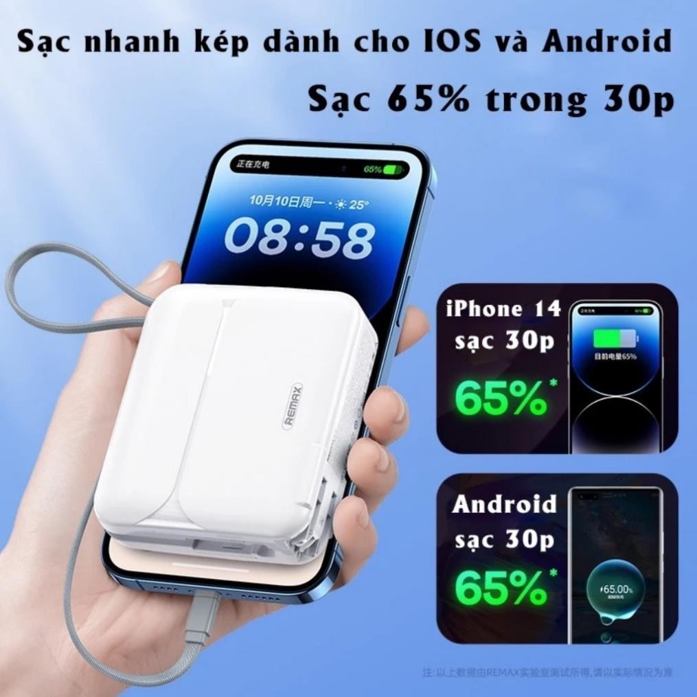 Sạc dự phòng Sạc Nhanh 27W REMAX RPP-553 20.000mah