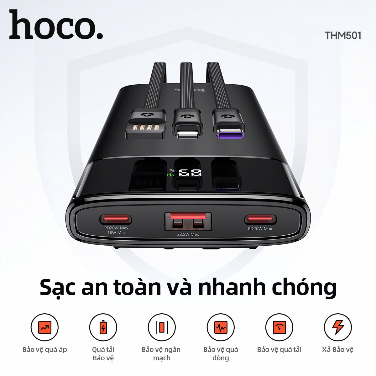 Sạc dự phòng Hoco THM501 10.000mah