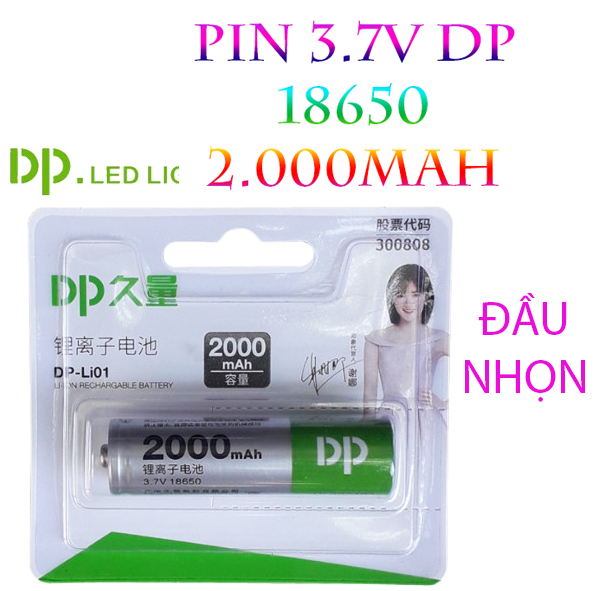 Pin Sạc 3v7 18650 DP 2.000mah