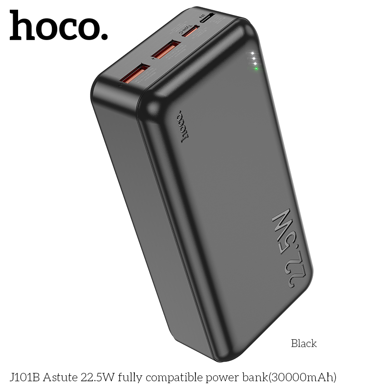 Sạc dự phòng Hoco J101B 30.000mah sạc nhanh 22,5w+QC3.0