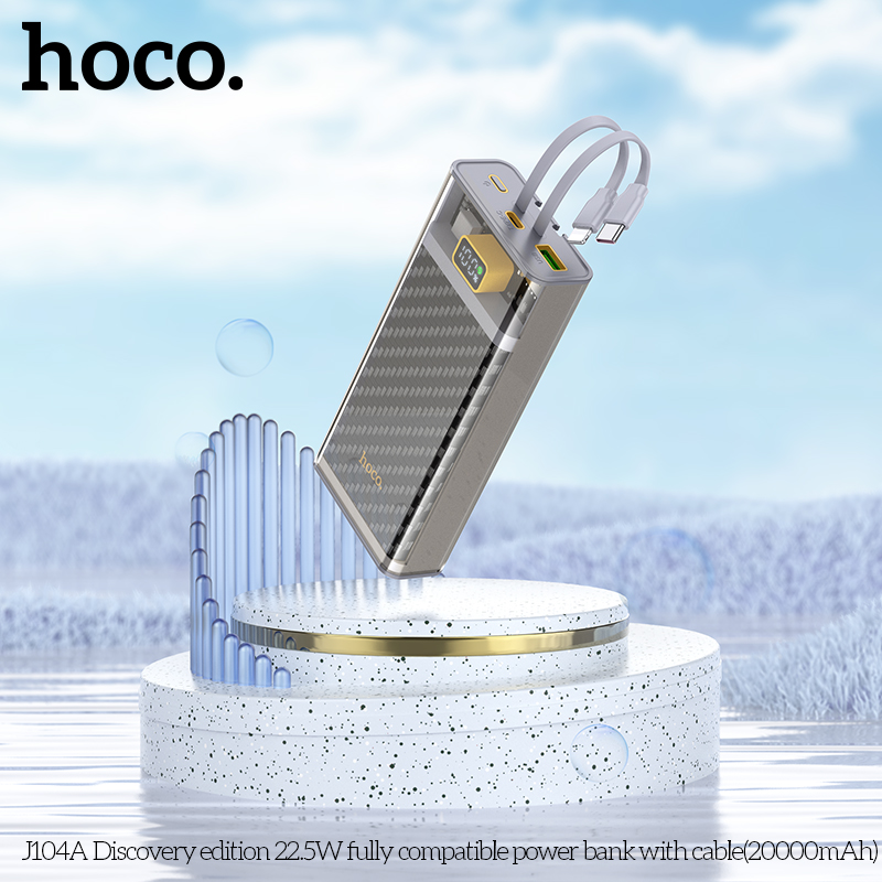Sạc dự phòng Hoco J104A trong suốt 20.000mah