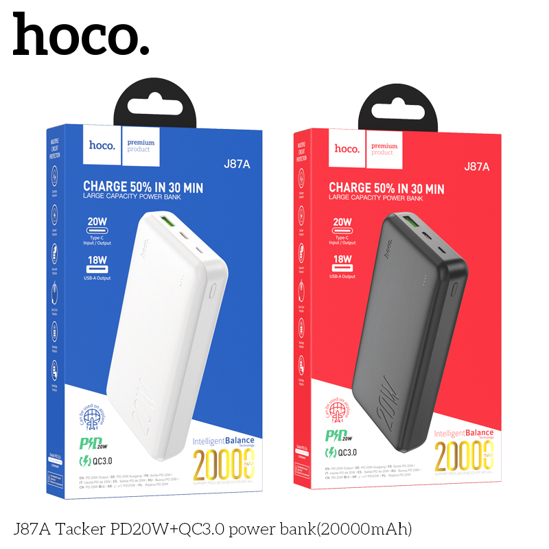 Sạc dự phòng 20000mah Hoco J87A