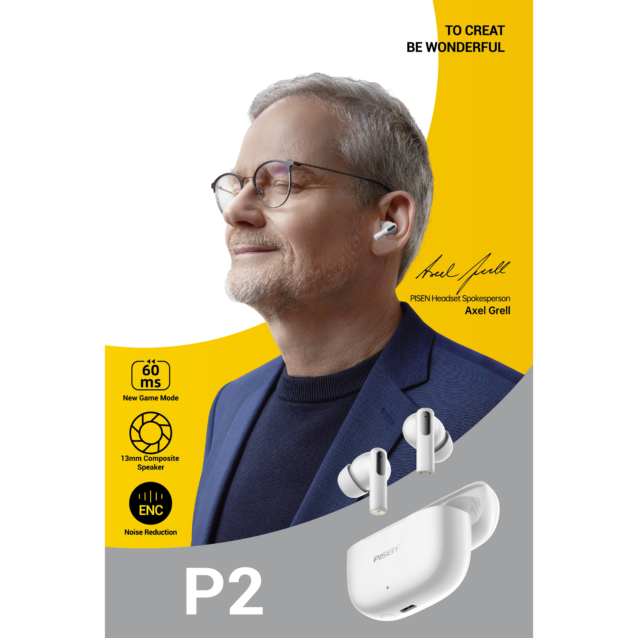 Tai nghe Bluetooth Pisen BHD-TW13 P2 TWS Headset - Dualmode