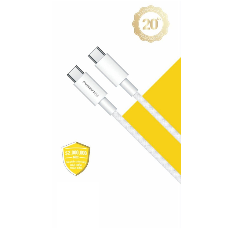 Cáp sạc TypeC-TypeC Pisen LH-CC-PD01 PRO-Linen pd60w