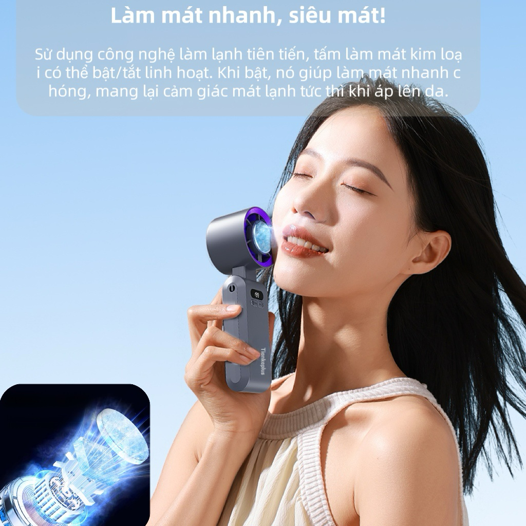 Quạt cầm tay (Có Sò Lạnh) 199 tốc độ Jamay F5, A228