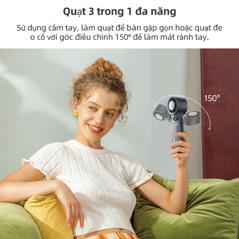 Quạt cầm tay (Có Sò Lạnh) 199 tốc độ Jamay F5, A228