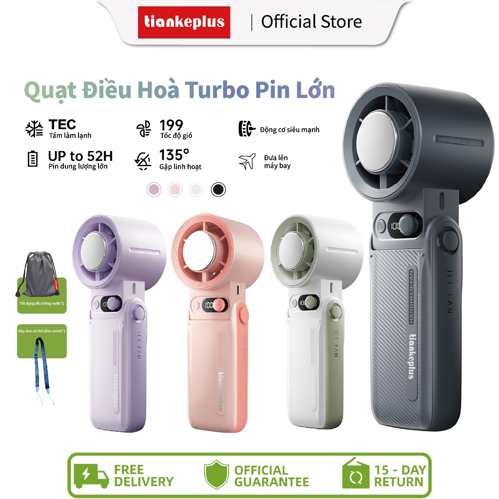 Quạt cầm tay (Có Sò Lạnh) 199 tốc độ Jamay F5, A228