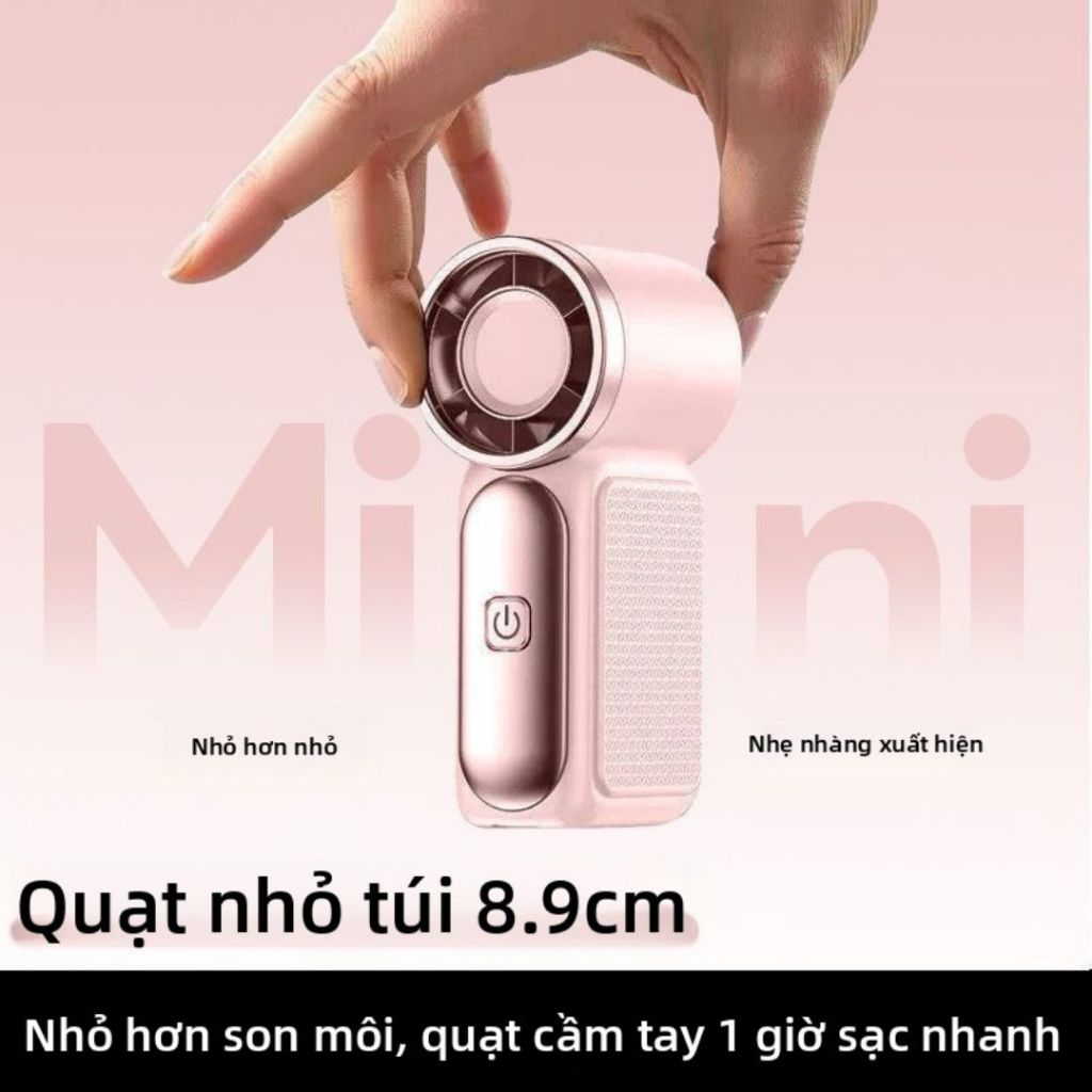 Quạt Cầm Tay Mini Tích Điện Son Môi Led Hiển Thị X688
