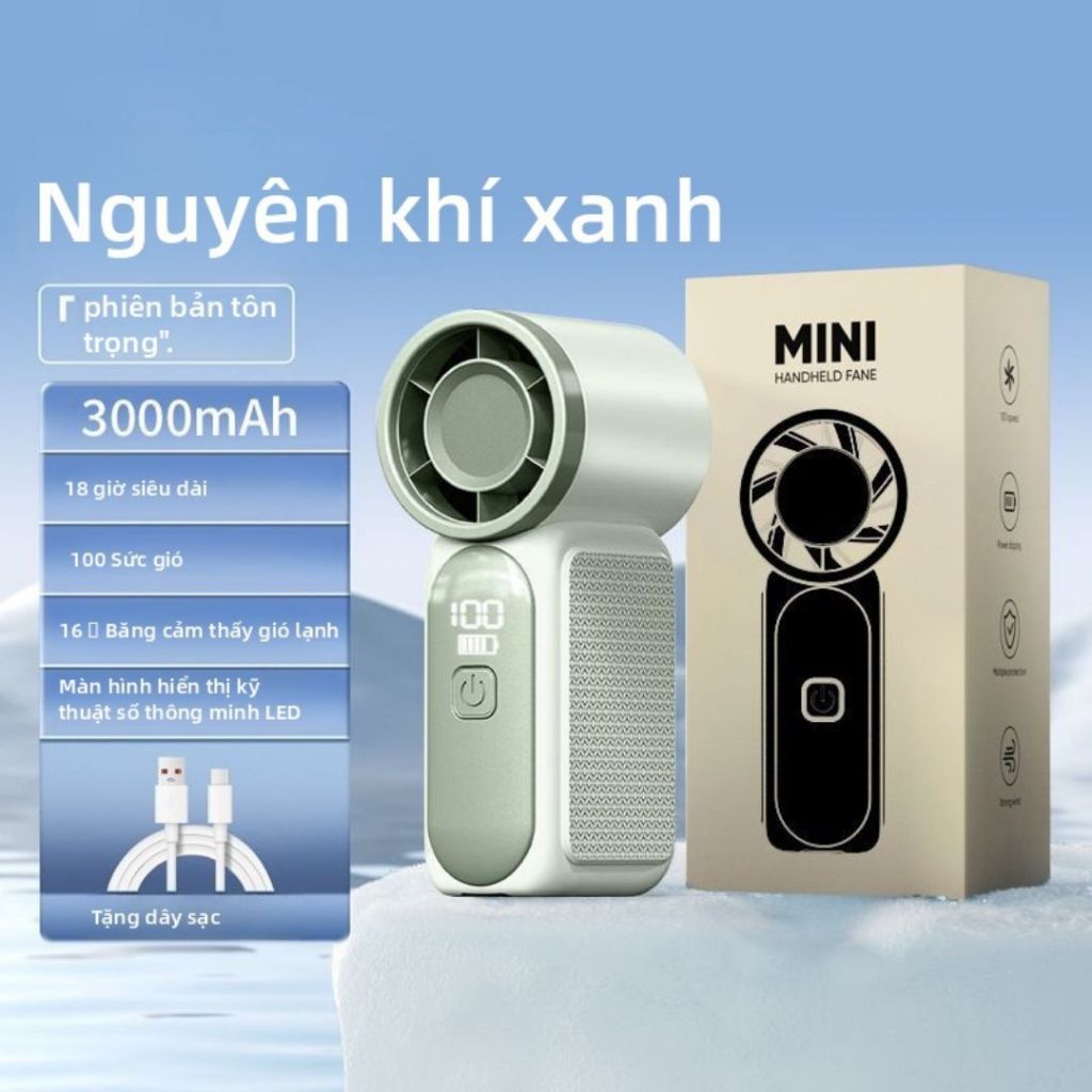 Quạt Cầm Tay Mini Tích Điện Son Môi Led Hiển Thị X688