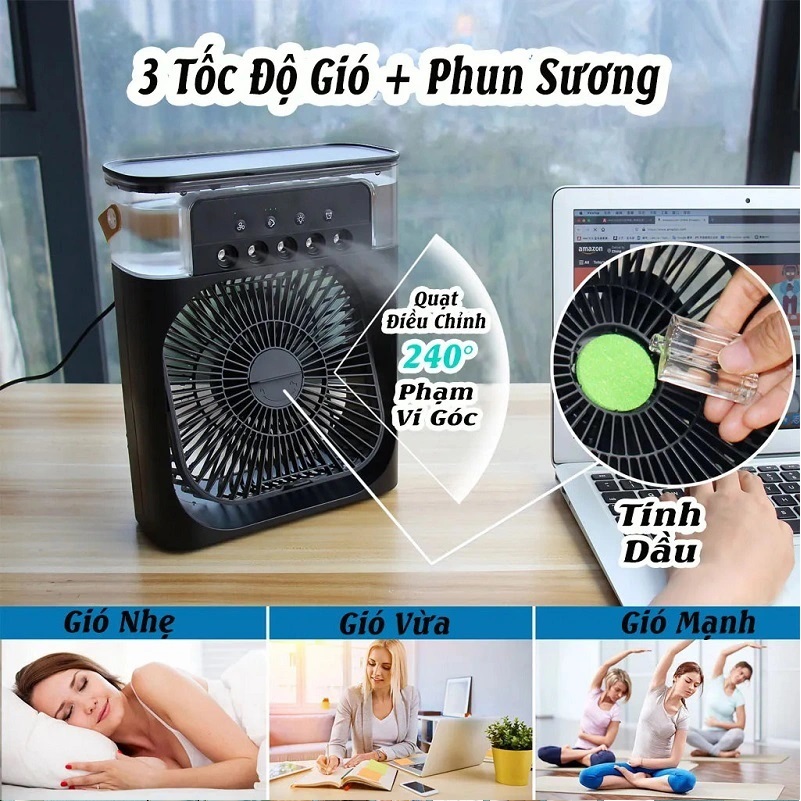 Quạt phun sương hơi nước 5 lổ