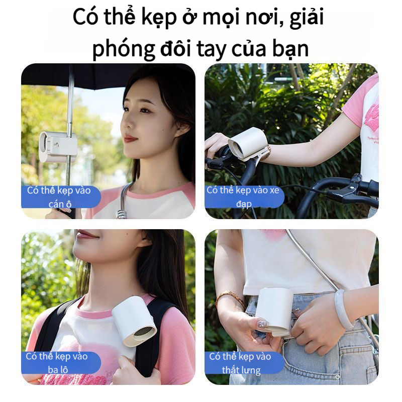 Quạt Kẹp (gắn Dù/Xe Đạp/Balo) Mini T-511 Xoay 360° Điều Chỉnh Hướng Gió