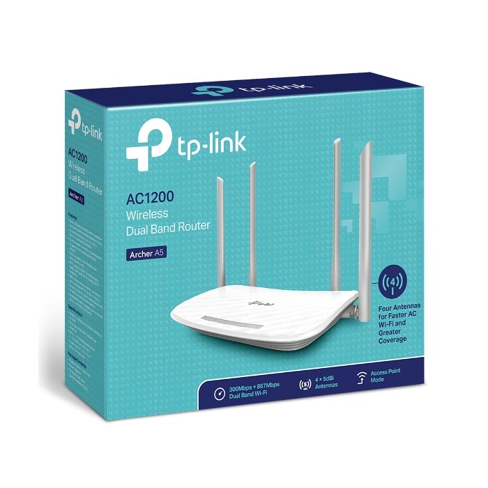 Cục Router Wi-Fi 5 băng tần kép D-link AC1200 (2,4 GHz lên đến 300Mbps, 5 GHz lên đến 867Mbps)