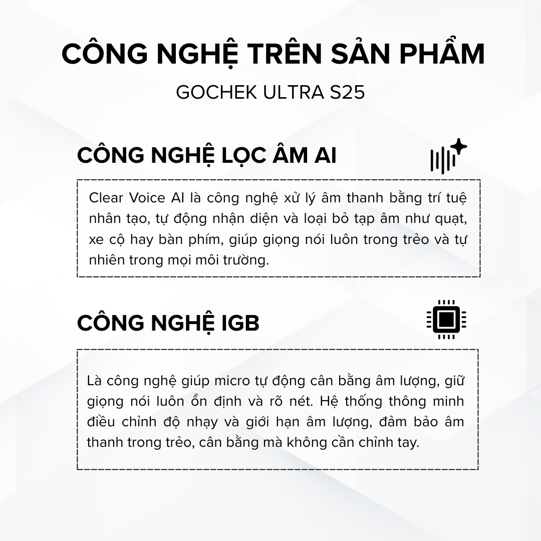 Micro thu âm Gocheck Ultra S25 - S2501, 2 đầu typeC + lighting, 1 micro
