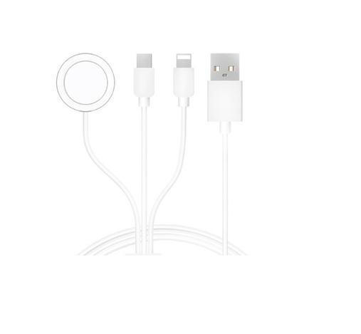 Cáp sạc 3in1 3 đầu Lighting, TypeC Apple watch