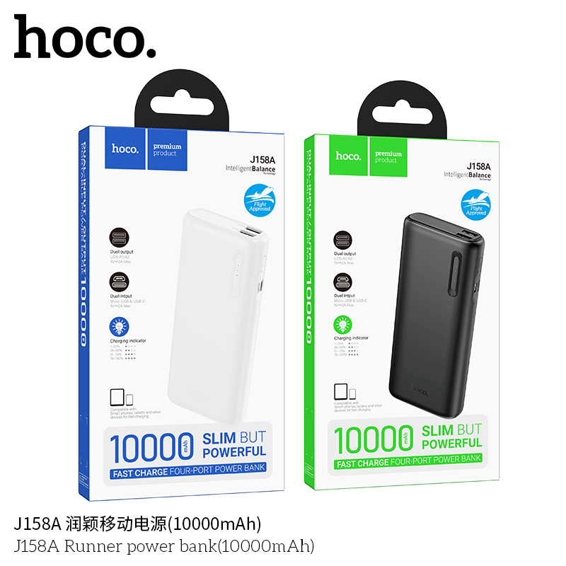 Sạc dự phòng Hoco J158A 10.000mah Led