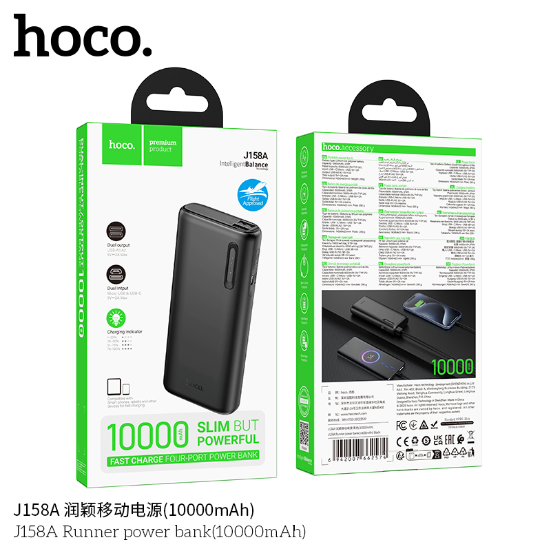Sạc dự phòng Hoco J158A 10.000mah Led