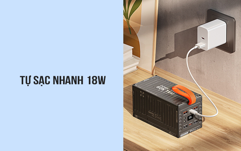 Sạc dự phòng Nhanh 22.5W Remax RPP-609 60.000mAh