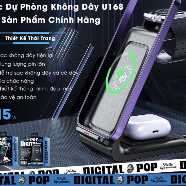 Đế Sạc Không Dây Wekome U168 15W