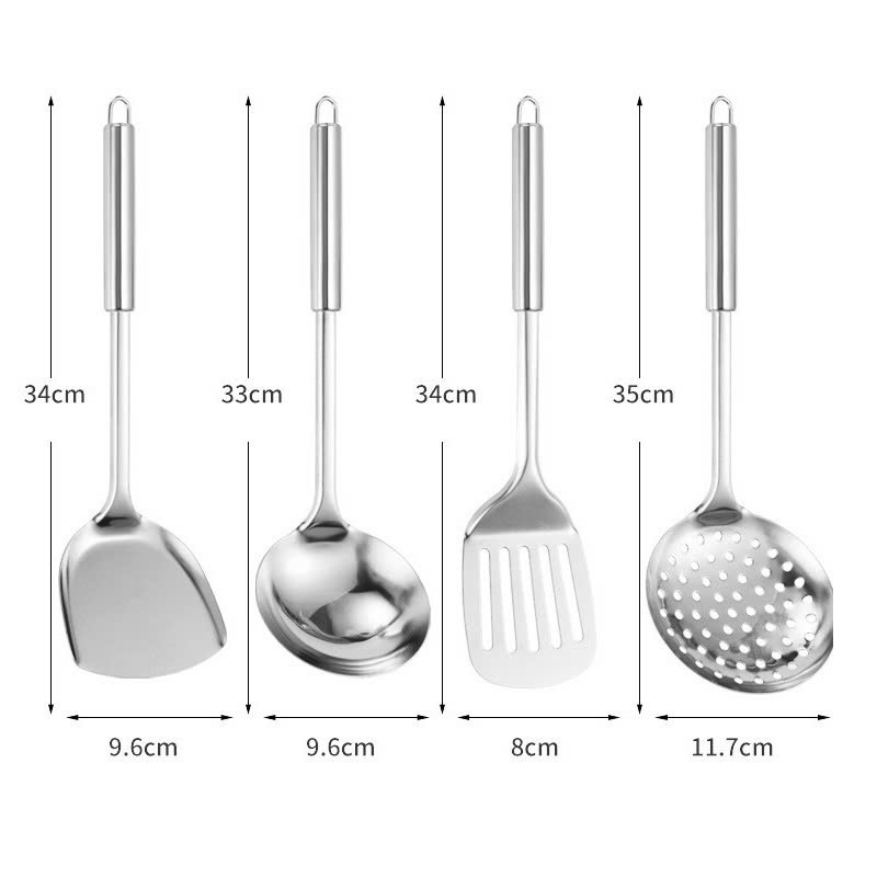 Sạn/Xẻng (Đặc) Chiên Xào Đảo Đa Năng INOX 8×33cm