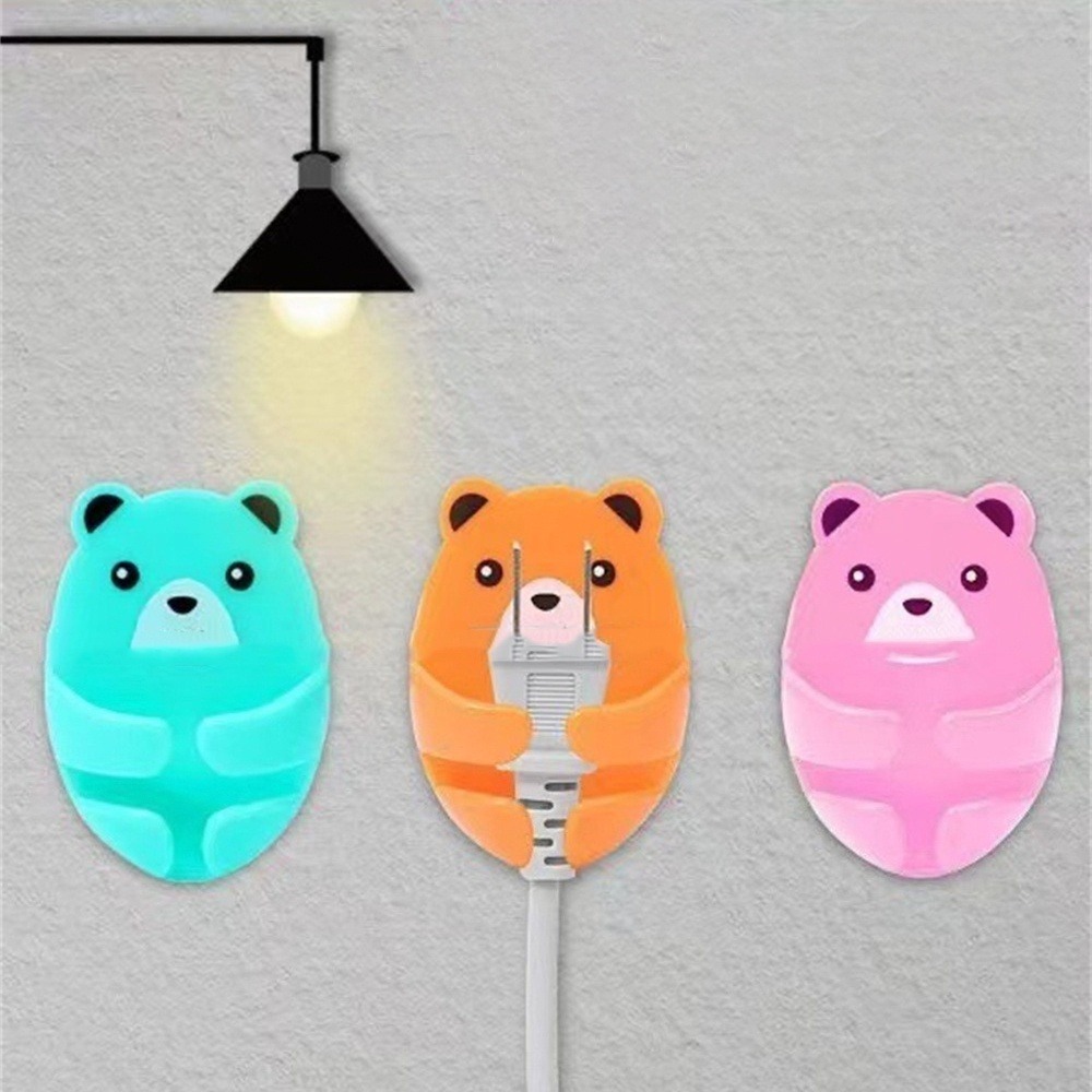 Kệ Giá đỡ ổ Cắm Phích Hình Gấu Dán Tường-10 cái