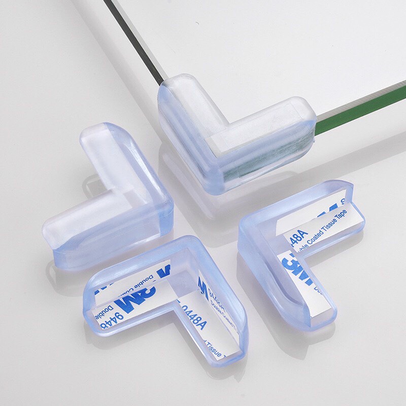 Miếng Bịt Góc Cạnh Bàn Silicon Chữ L 4 cái