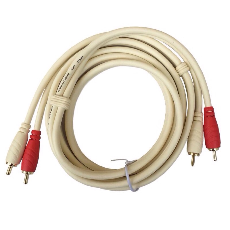 Cáp loa AV 2 ra 2 đầu bông sen Arigato 1,8m
