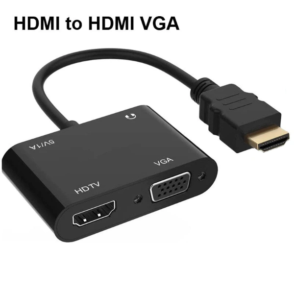 Cáp chuyển HDMI ra VGA + HDMI + AV