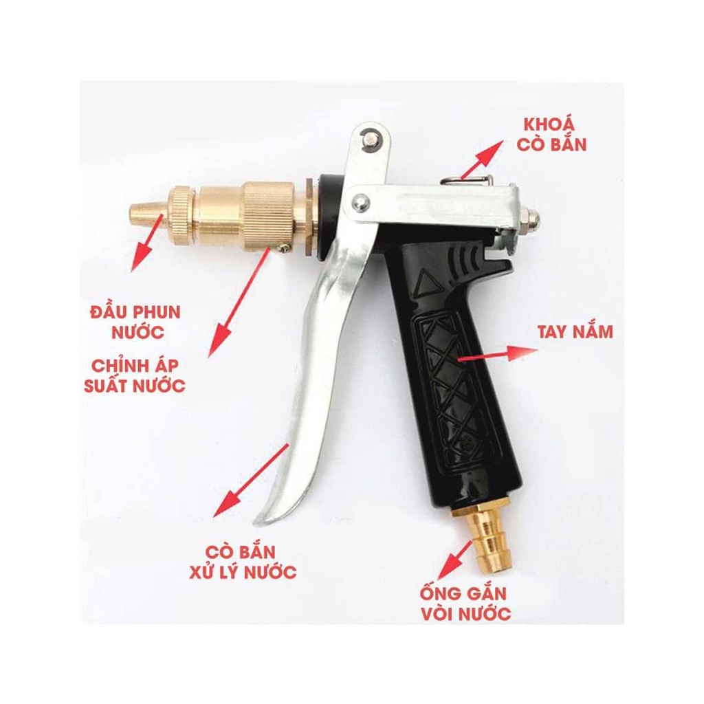 Súng Xịt Rửa Xe Nước Áp Lực Cao (Màu Đen)