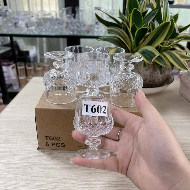 Bộ 6 Ly Thủy Tinh Uống Rượu 40ML T601/ T602/ T603 Phong Cách Châu Âu